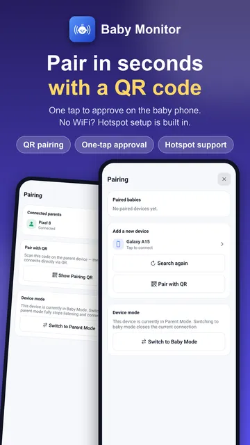 Pairing with a QR code